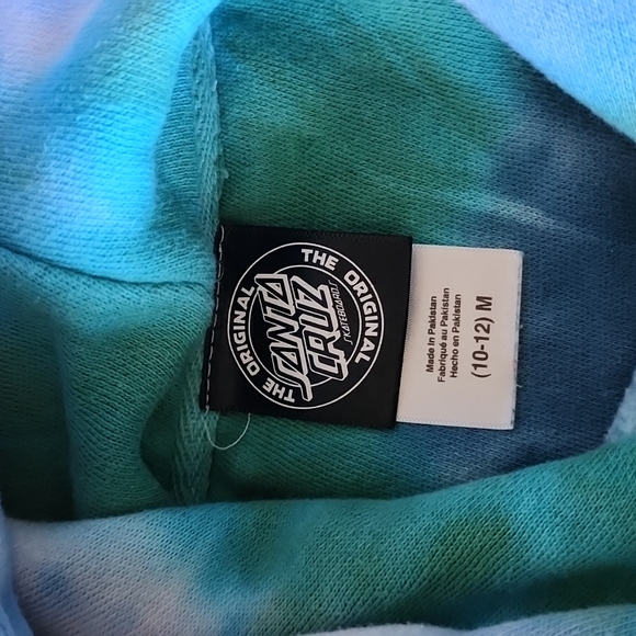 Santa Cruz screaming hand youth pull over hoodie tie dye - Picture 5 of 7